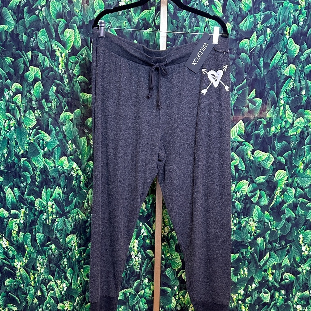 Wildfox Charcoal Heart Joggers XL